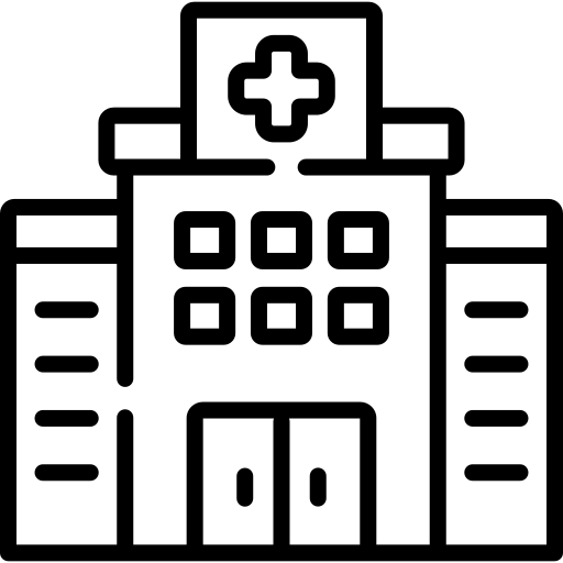 icon black hospital